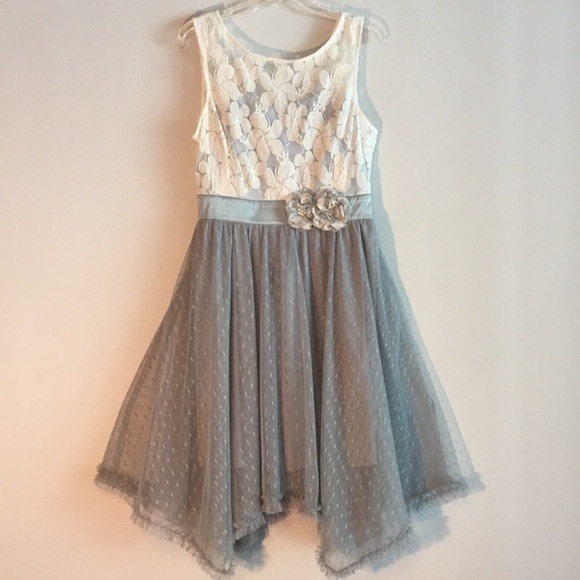 Nwt Tiered Tulle Lace Dress A-line Eyelet Anthropologie Midi Sleeveless Dress - Picture 2 of 10